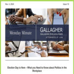 Cover of Issue 19 of the Gallagher Monday Minute newsletter