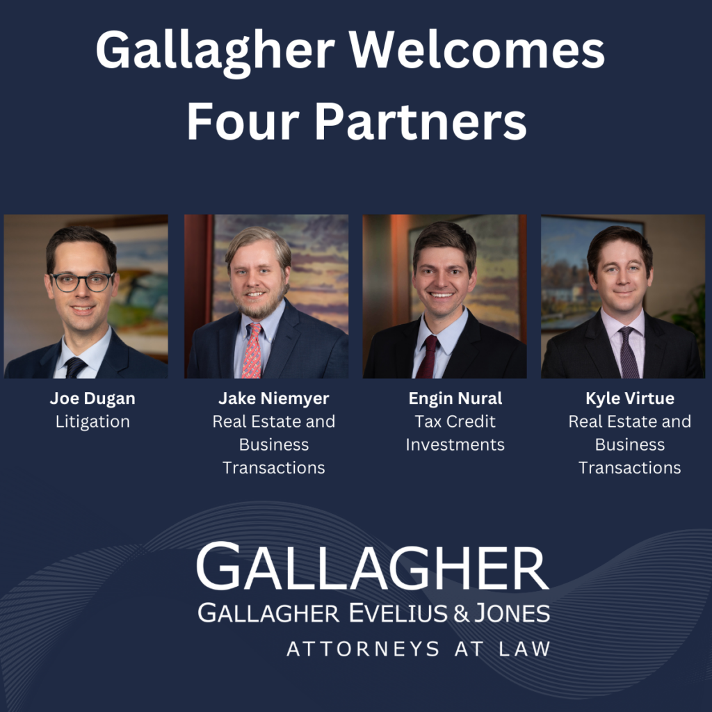 Picture of Gallagher attorneys Joe Dugan, Jake Niemyer, Engin Nural and Kyle Virtue